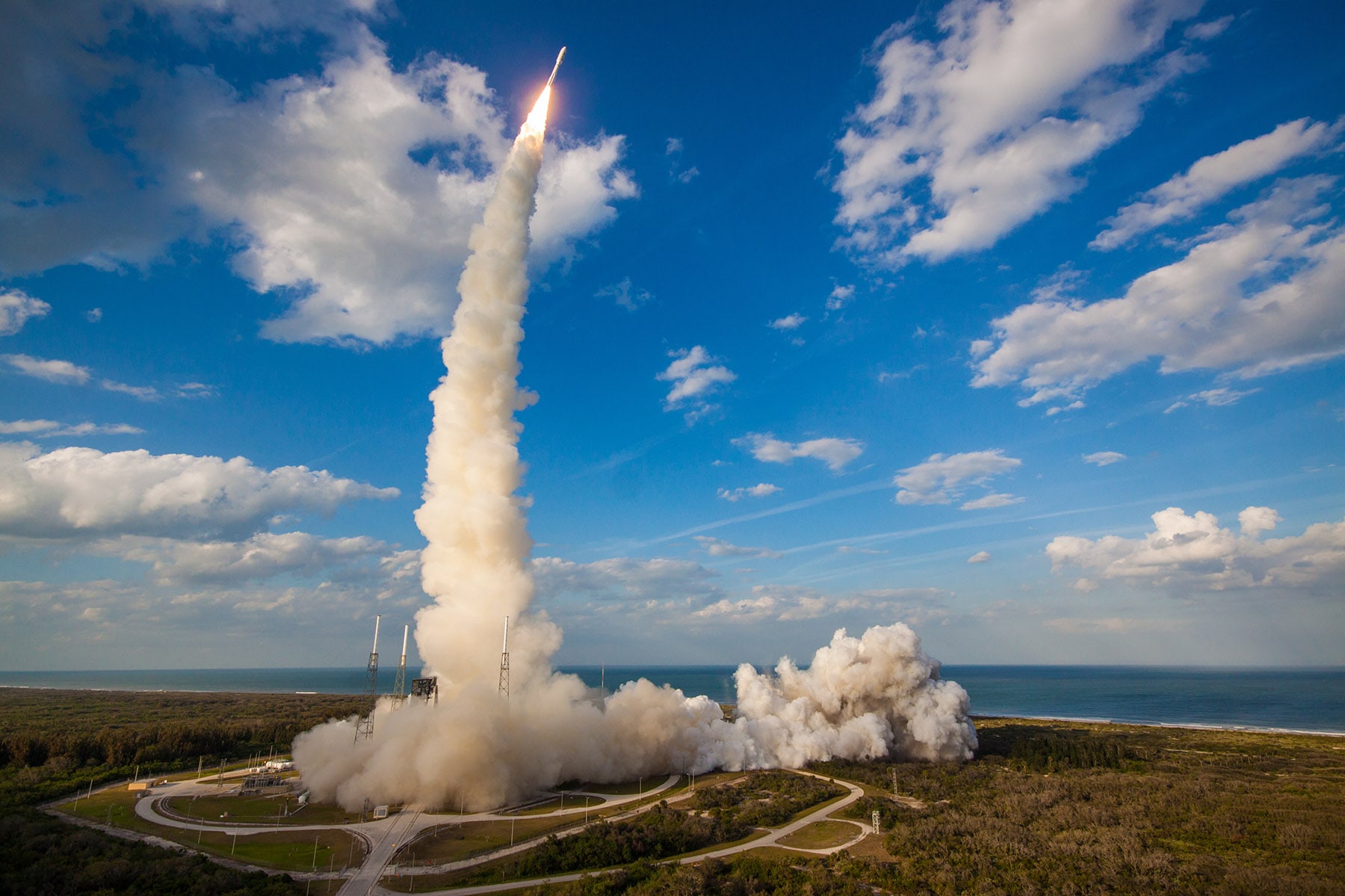 March 1, 2018-GOES-S successful liftoff of the nation's newest weather satellite aboard a ULA Atlas V rocket. Marks the 100th AR AJ-60A solid rocket booster (SRB). March 1, 2018-GOES-S successful liftoff of the nation's newest weather satellite aboard a ULA Atlas V rocket. Marks the 100th AR AJ-60A solid rocket booster (SRB).