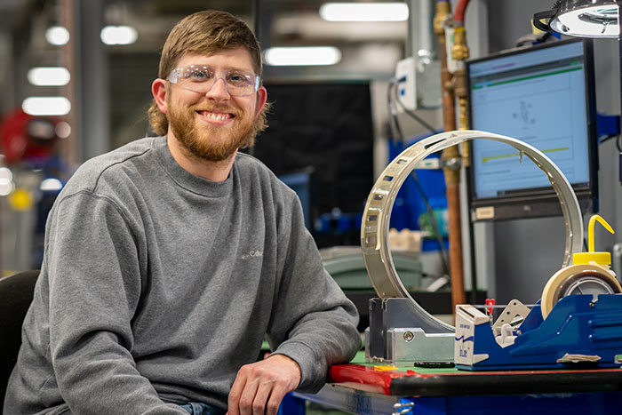 Aerojet Rocketdyne AMF team member Stephen Phillips, a member of the first Aerojet Rocketdyne – AIDT class