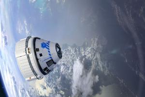 An artist's illustration of Boeing's CST-100 Starliner spacecraft in orbit. Credits: Boeing